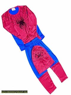 3 pcs kids stitched dry fit micro spiderman costume