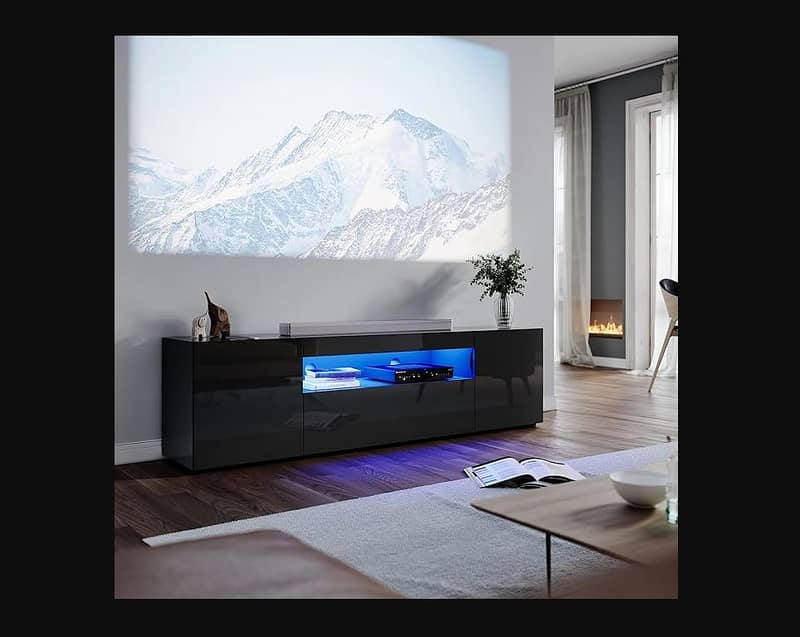 MODERN TV CONSOLE WITH LED LIGHT FOR UPTO 60 INCHES LED TV 1
