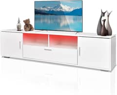 MODERN TV CONSOLE WITH LED LIGHT FOR UPTO 60 INCHES LED TV