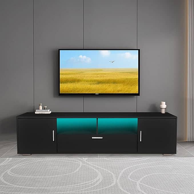 MODERN TV CONSOLE WITH LED LIGHT FOR UPTO 60 INCHES LED TV 8