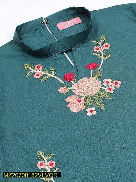 girl embroidered cotton kurta 2