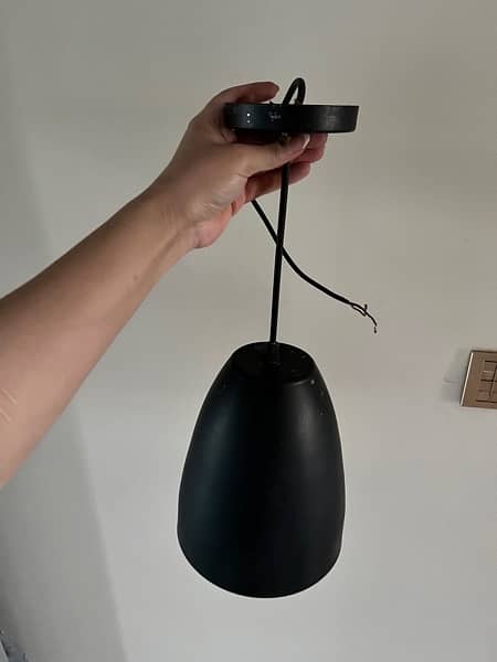 Ceiling light 16.5 inch length in black steel 1