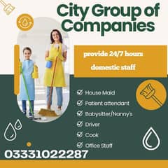 we provide 24 hours house maid, babysitter, patient attendant and Cook