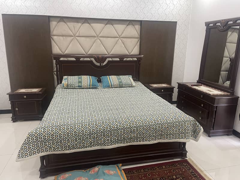 King size Wooden bed in excellent condition for sale 8