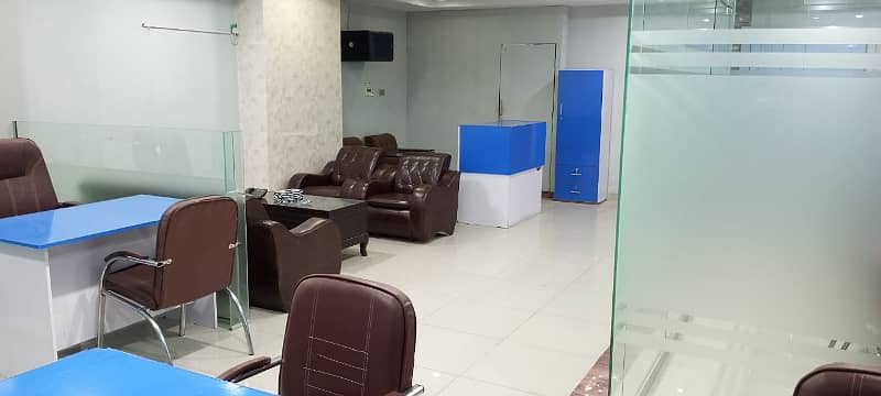 Furnished office space available for rent in bahria town phase 4 civic center 12