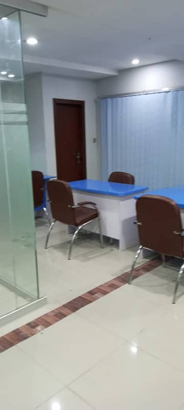 Furnished office space available for rent in bahria town phase 4 civic center 21