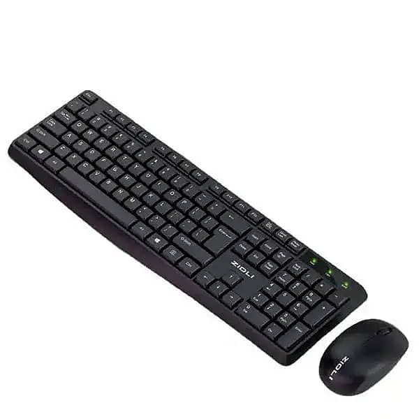 KM60 ZIDLI Wireless Mouse and Keyboard Set Black Best For Office Use 2