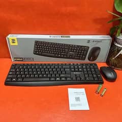 KM60 ZIDLI Wireless Mouse and Keyboard Set Black Best For Office Use 0