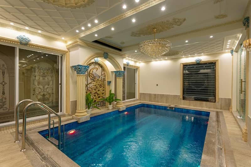 Most Luxurious Design 22 Marla Corner Spanish Design Furnished House With Swimming Pool And Home Theatre 48