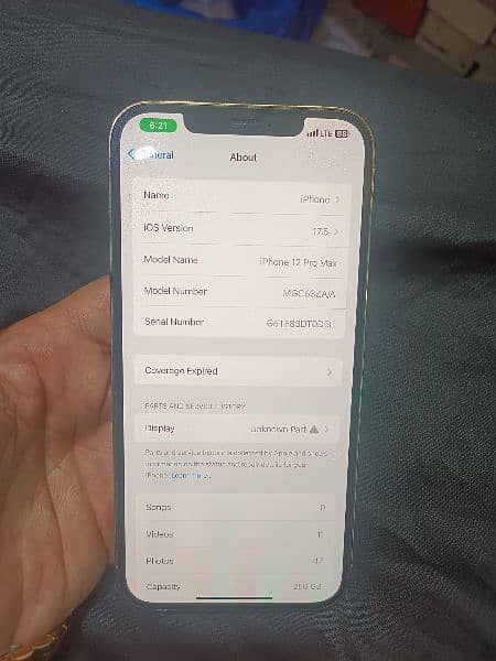 iPhone 12 pro max pta approved 256GB dual SIM 3