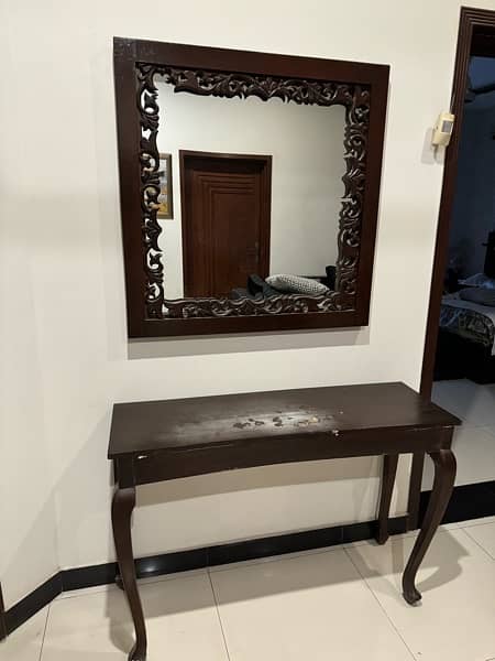 console table and mirror for sale 1