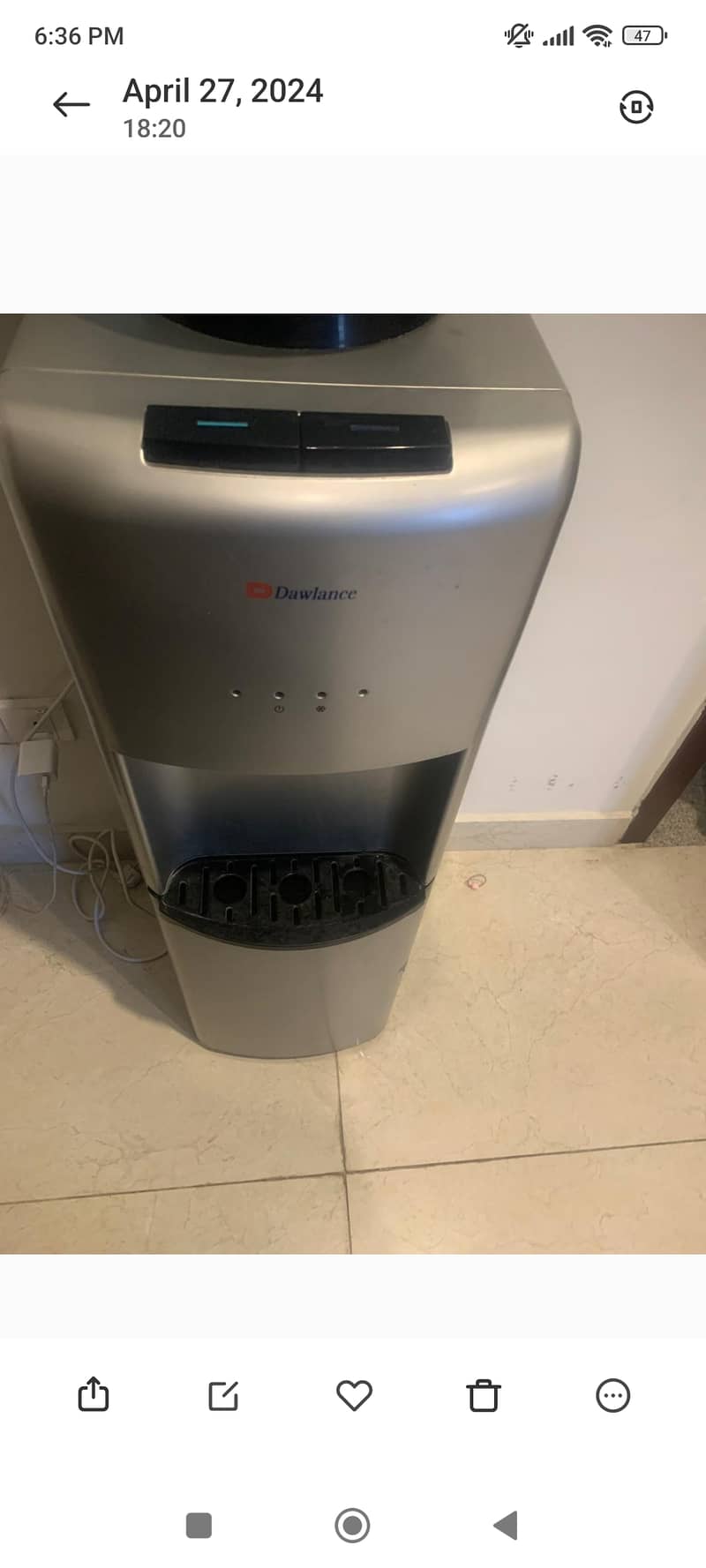 Selling dawlance water dispensor with mini refrigerator 6