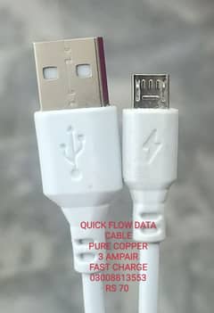 Data cable for sale brand new available just in Rs:70