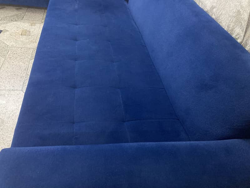 Royal blue sofa 1