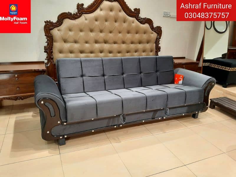 Molty| Chair set |Stool| L Shape |Sofa|Sofa Combed|Double Sofa Cum bed 2