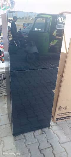 Haier Refrigerator Medium size glass door black color