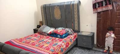 bed with dressing and side tables for sale 0