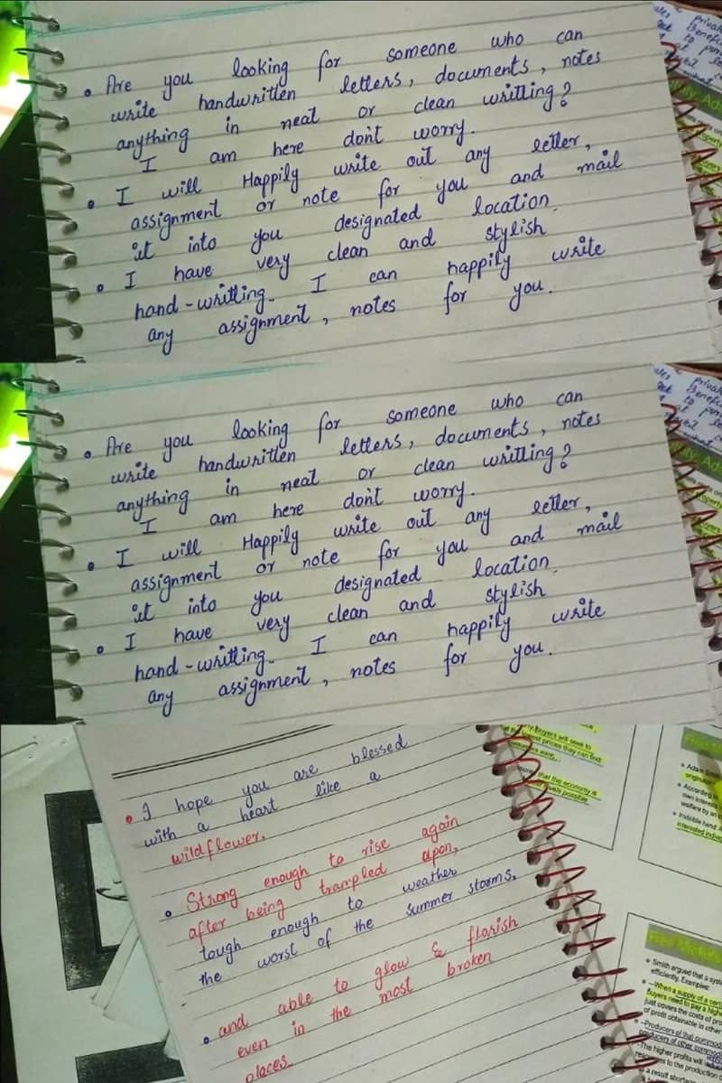 Handwriting Assignment work 13
