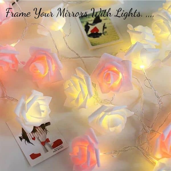Rose Flower String Light|Wall Light For Home Decor In Multicolour . 1