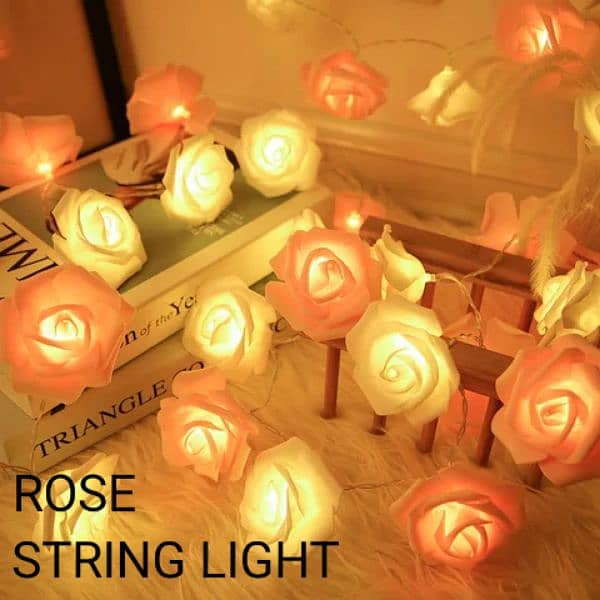 Rose Flower String Light|Wall Light For Home Decor In Multicolour . 3