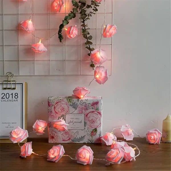 Rose Flower String Light|Wall Light For Home Decor In Multicolour . 8