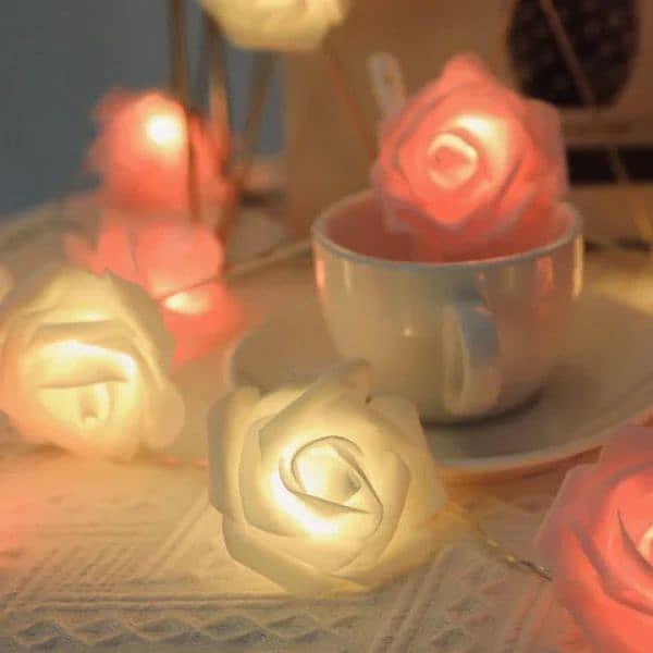Rose Flower String Light|Wall Light For Home Decor In Multicolour . 11