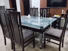 6 chairs and dining table