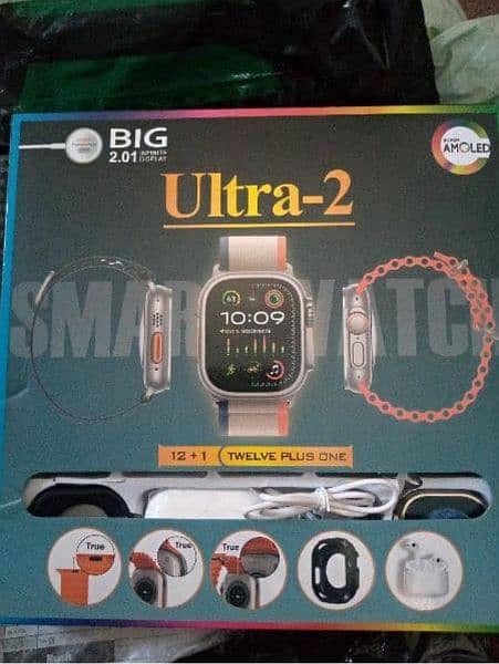 H20 ultra smart wacth with Free Handfree and 7 straps 4