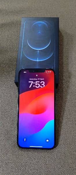 I phone 12 pro max 10 by 10 condition 256GB color space blue 6