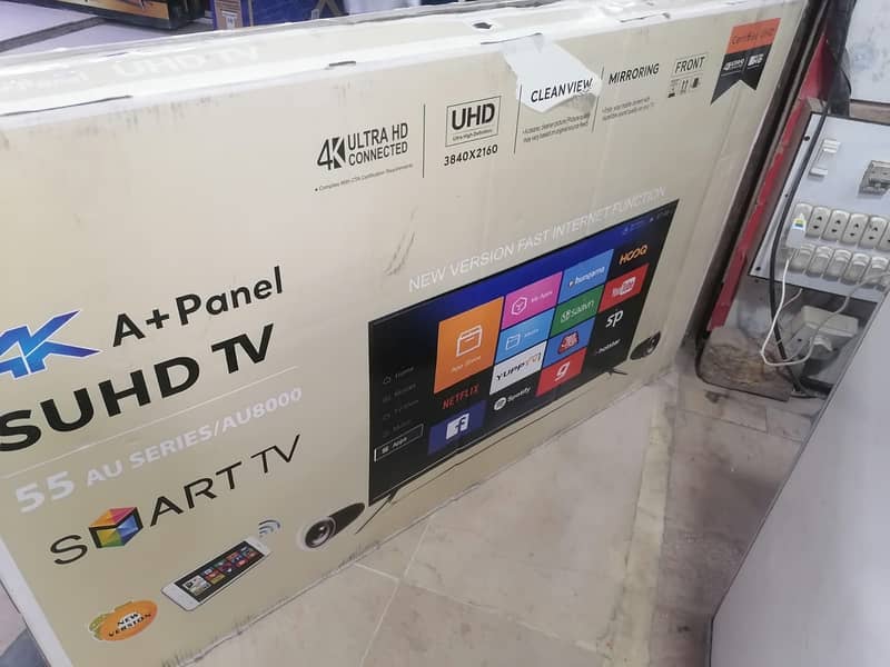 55 inch LED TVV Duble Glass with smart New Model 2024 9