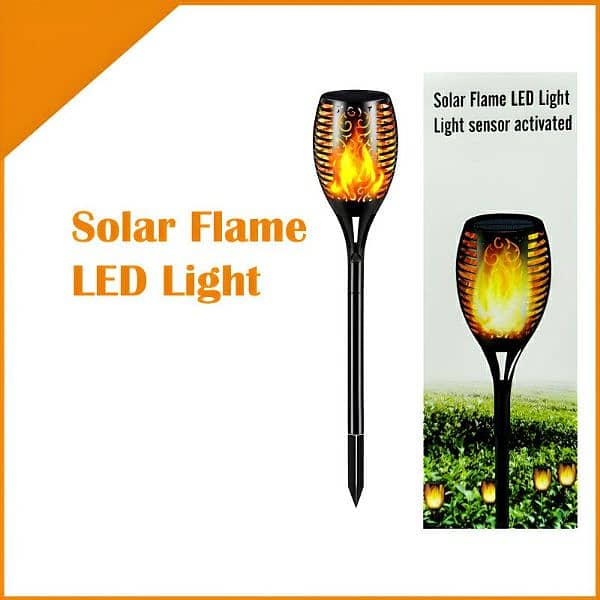 Solar Flame LED Light Lamp Enhance Your Outdoors With best Decoration 0