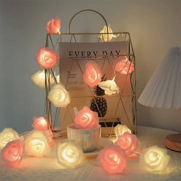 Rose Flower String Light|Wall Light For Home Decor In Multicolour . 13