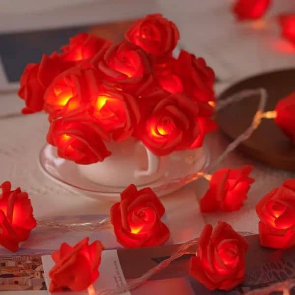 Rose Flower String Light|Wall Light For Home Decor In Multicolour . 10