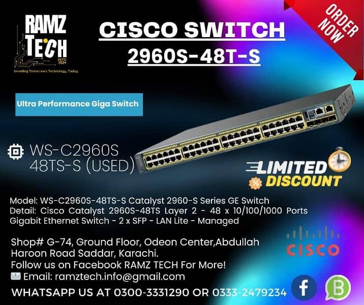 Cisco Switch WS-C2960S-48TS-S 0