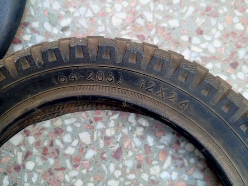 Kids Bycle Tyre and Tube 12" Size 2