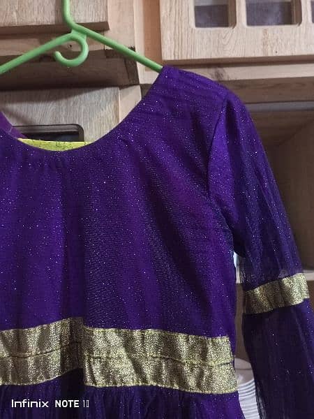 PURPLE SHORT FROCK WITH GHRARA and long dubatta 1