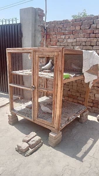 2 Portion Wood Cage For Sale 1