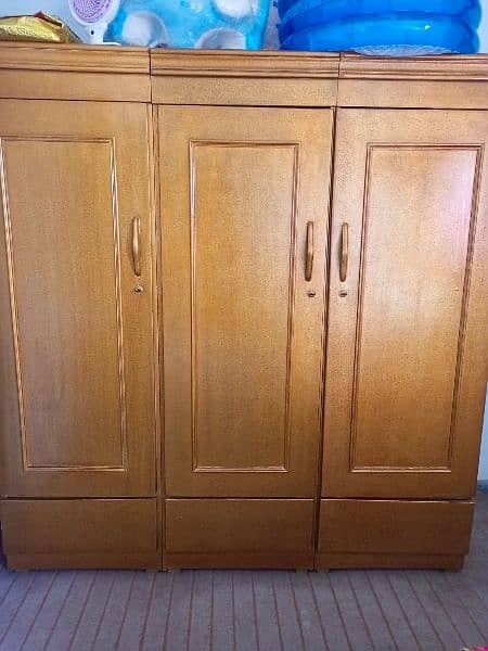 wooden  3 pair almary and wooden shukais for sale 0