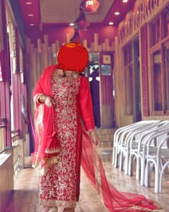 A bridal wear in  Red