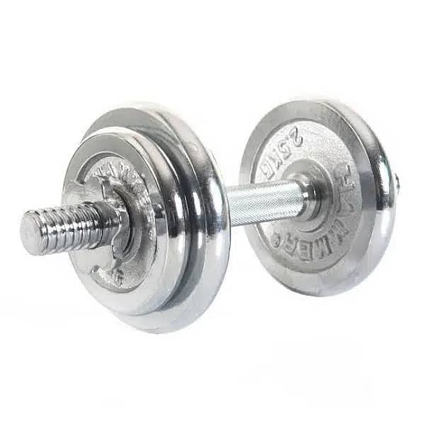 Steel Plates with Barbell and Dumbells 0