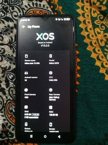 INFINIX NOTE 12 G96.8+8gb and 128,box + charger all ok 7