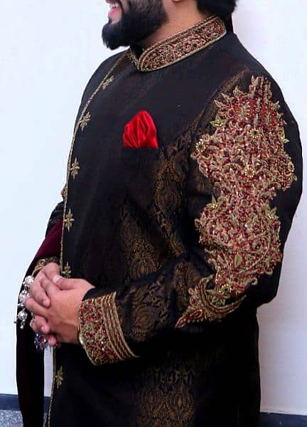 only one time wear rajistani style sherwani with kulla n khussa 3