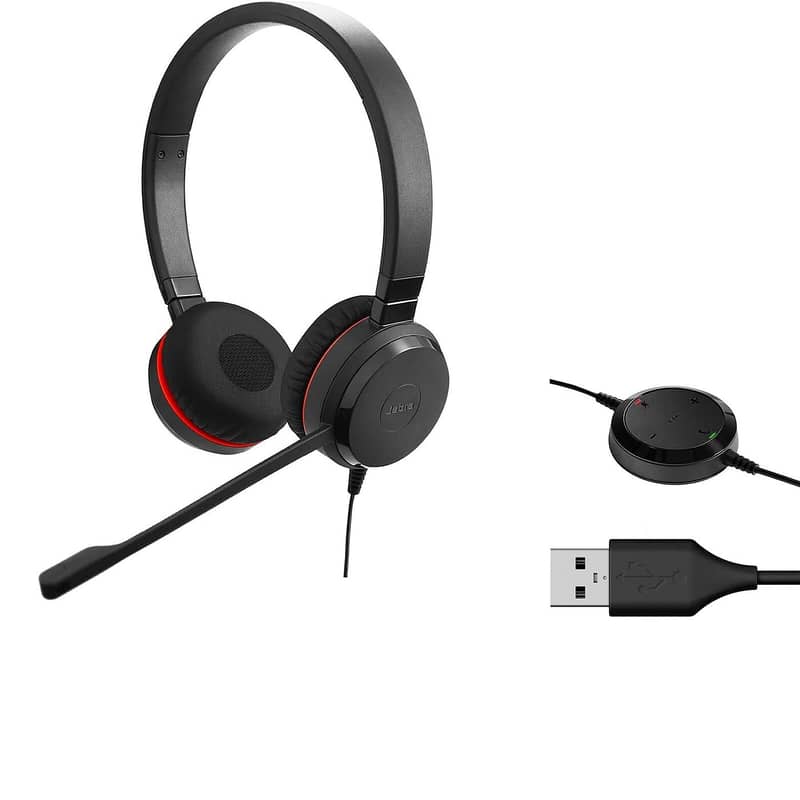 Jabra Evolve 30 double side USB Noise Cancellation Headphones 0