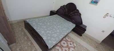 Double Bed With Side Tables & Mattress 0