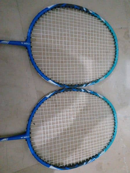 Imported badminton excellent condition| Coka rackets | Less used | New 4