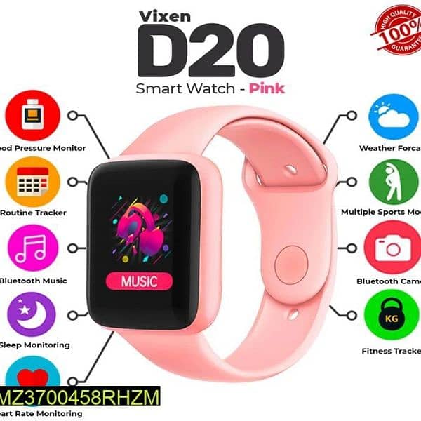 D20 smartwatch pink 0