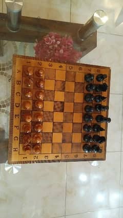 wooden made chess board