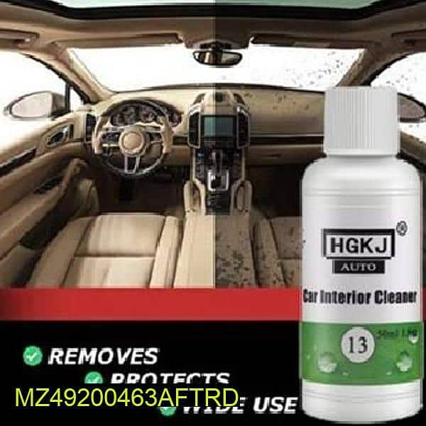 Car leather seat interiors cleaner for car,50ml Price Included with 1