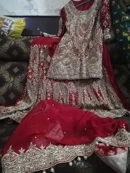 heavy embroidery work  only one time used  newly condition with work 4