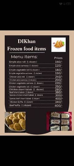 frozen food available in DIK